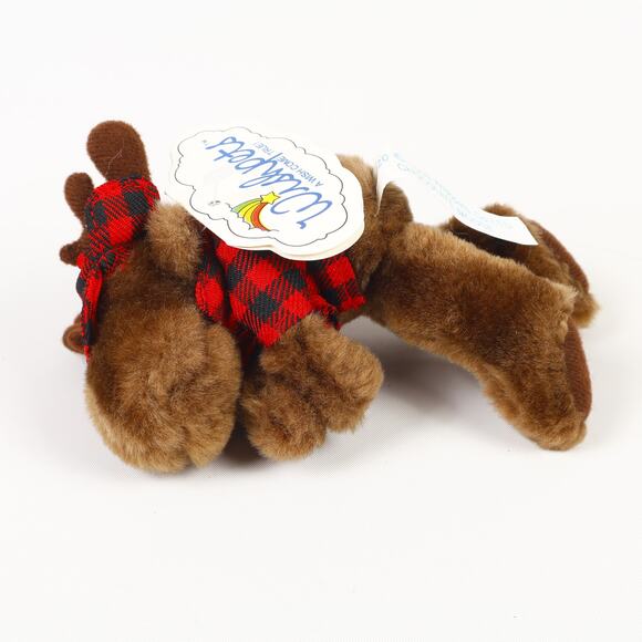 Vtg 1999 Wishpets Chocolate Moose 6'' Stuffed Mini Plush & Hang Tag - Picture 1 of 11